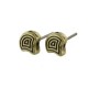 Cymbal ™ DQ metal Earpin Polykarpos for Ginko beads - Antique bronze